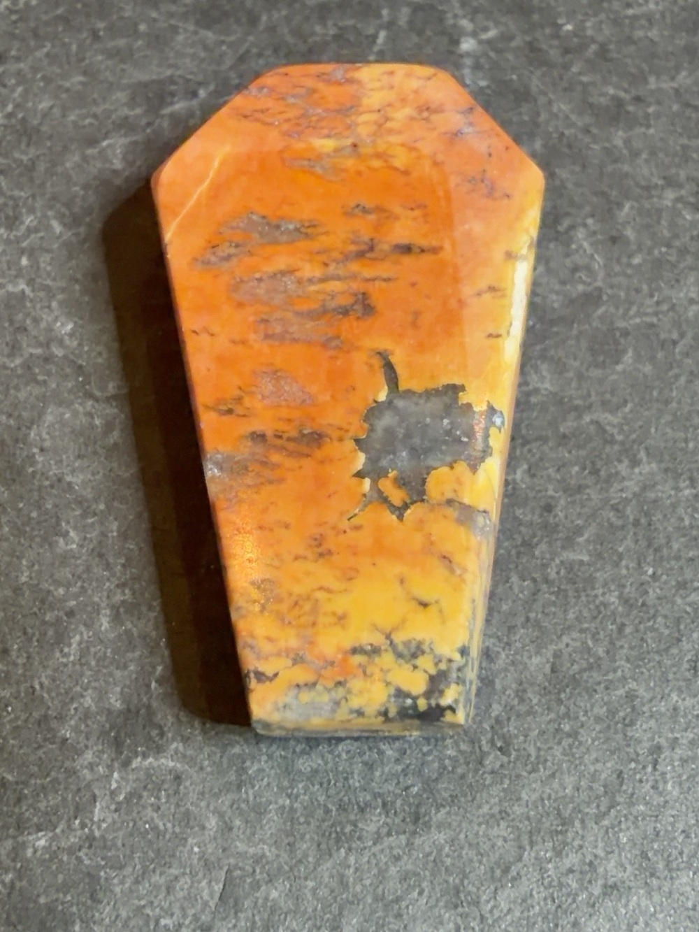 Natural Mookaite Jasper Cabochon – Golden Yellow & Orange Designer Focal Stone - Picture 3 of 5